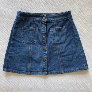 pacsun bullhead denim button-up miniskirt
